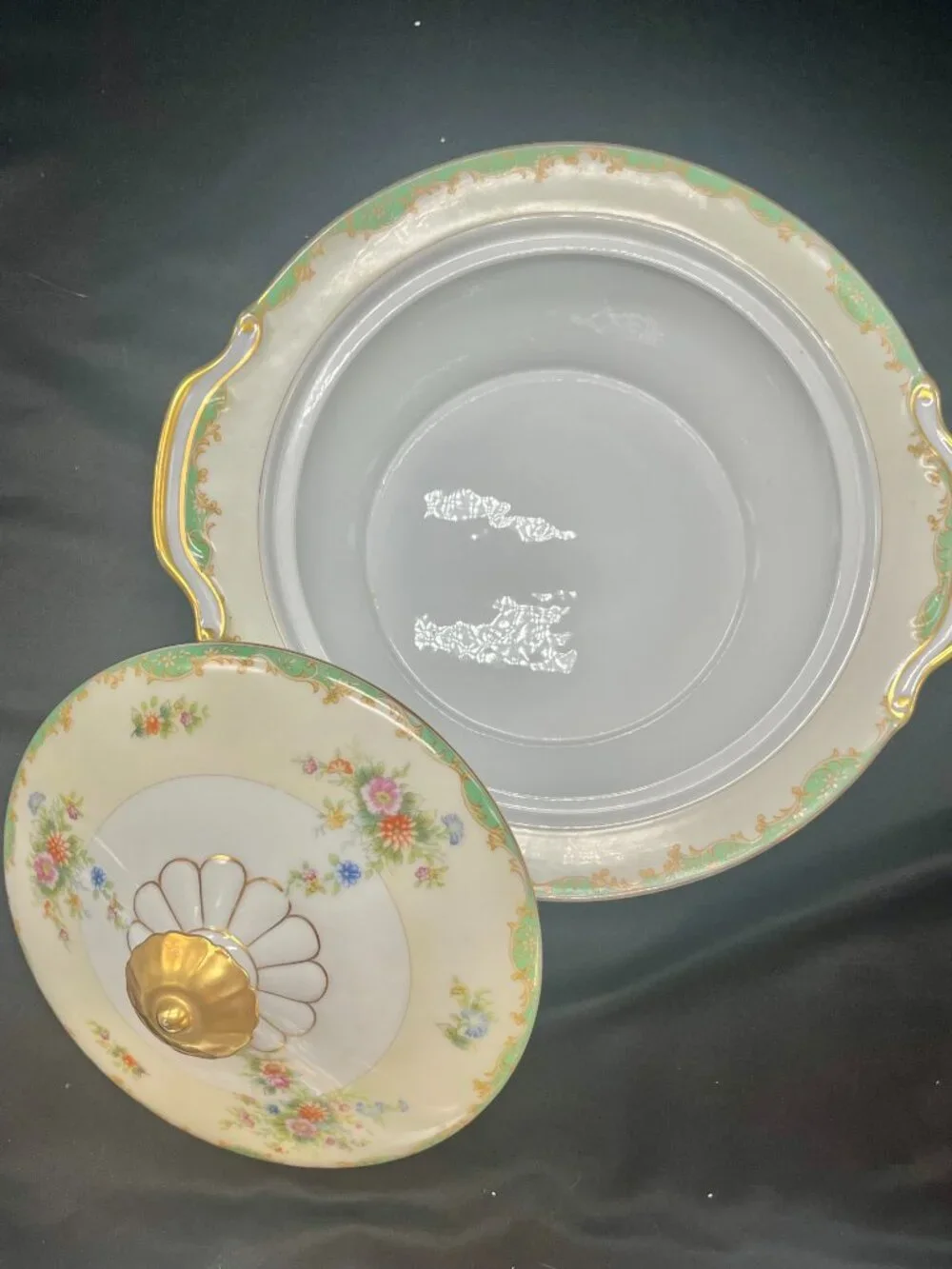 Vtg Noritake Empress China Japan Porcelain Round Covered Vegetable Serving Bowl